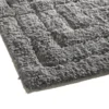 Tapis salle de bain rectangulaire coton gris 45x70cm