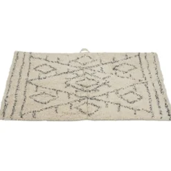 Tapis salle de bain rectangulaire motif ethnique 45x70cm