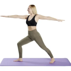 Tapis yoga épais 183x61x1cm caoutchouc violet