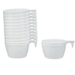 Tasse cappuccino plastique x12 blanc Ø8,5xH5,5cm