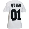 Tee shirt blanc imprimé Queen femme S/M/L