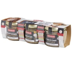 Terrine 3x90gr piment d'espelette + lapin + canard origine France