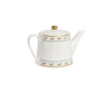 Theière de Noël 1,2L blanche et dorée motifs houx