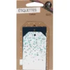Étiquette cadeau décor bleu x6