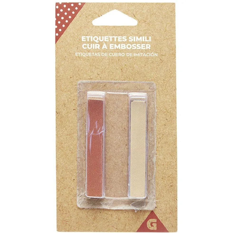 Étiquettes à embosser en simili