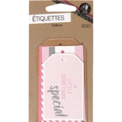 Étiquette x6 rose