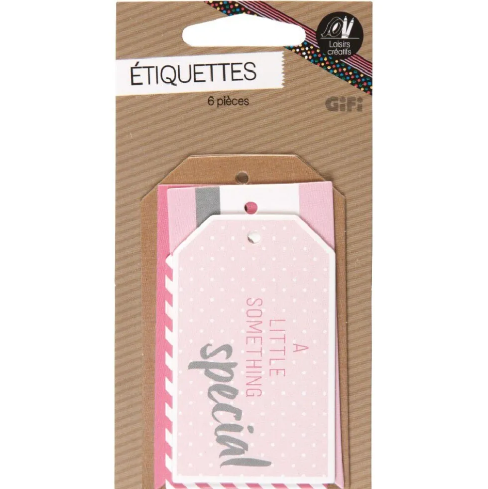 Étiquette x6 rose