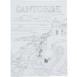 Toile à peindre à numéro motif ville 30x40cm (5 modèles)