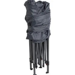 Tonnelle carrée Easy ouverture télescopique grise UPF50+ 290x290xH166-265cm