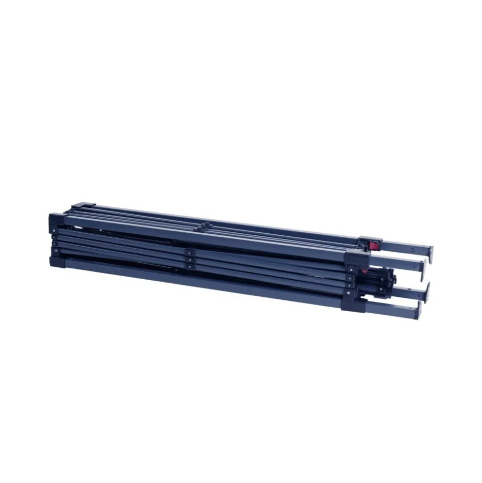 Tonnelle carrée Easy ouverture télescopique grise UPF50+ 290x290xH166-265cm