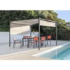 Tonnelle coulissante carrée Nazare gris UPF50+ 298x298xH220cm