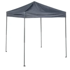 Tonnelle de jardin carrée Easy métal et tissu gris UPF50+ 200x200xH245cm 4m²
