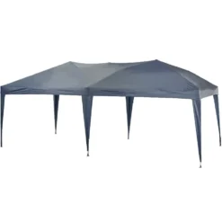 Tonnelle rectangulaire Easy ouverture télescopique gris UPF50+ 590x295xH270cm 18 m²