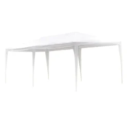 Tonnelle rectangulaire Turin blanche UPF50+ 584x290xH260cm 17m²
