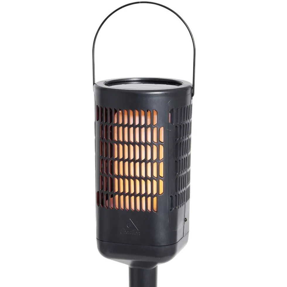 Torche solaire Gary 3en1 LED effet flamme H100cm