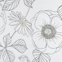 Torchon x2 coton beige motif végétal 45x65cm