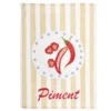 Torchon x2 coton motif tomates et piments 45x65cm