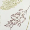 Torchon x2 coton motif végétal blanc et vert sauge 45x65cm