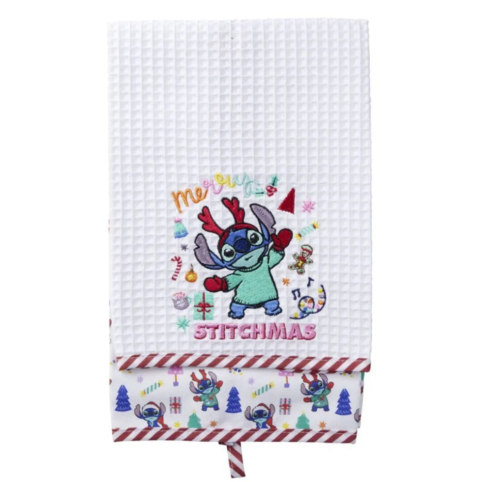 Torchon x2 Disney Stitch 34x53cm