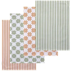 Torchon x4 polycoton imprimé 45x65cm