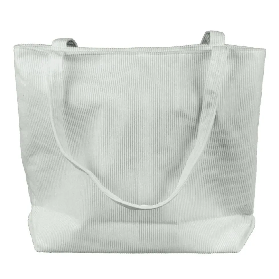 Tote bag velours côtelé 42x12xH35cm (2 modèles)
