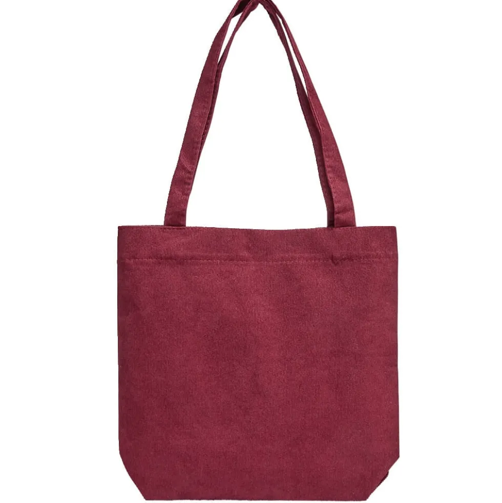 Tote bag velours côtelé 34x8xH32cm (3 modèles)