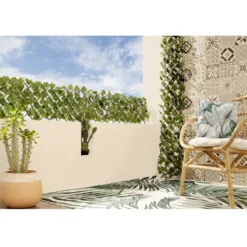 Treillis extérieur lumineux solaire plante grimpante artificielle H180