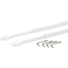 Tringle de vitrage Extensible 30-50 cm métal blanc x2