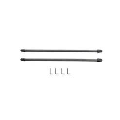 Tringle de vitrage Extensible 30-50 cm métal argenté x2