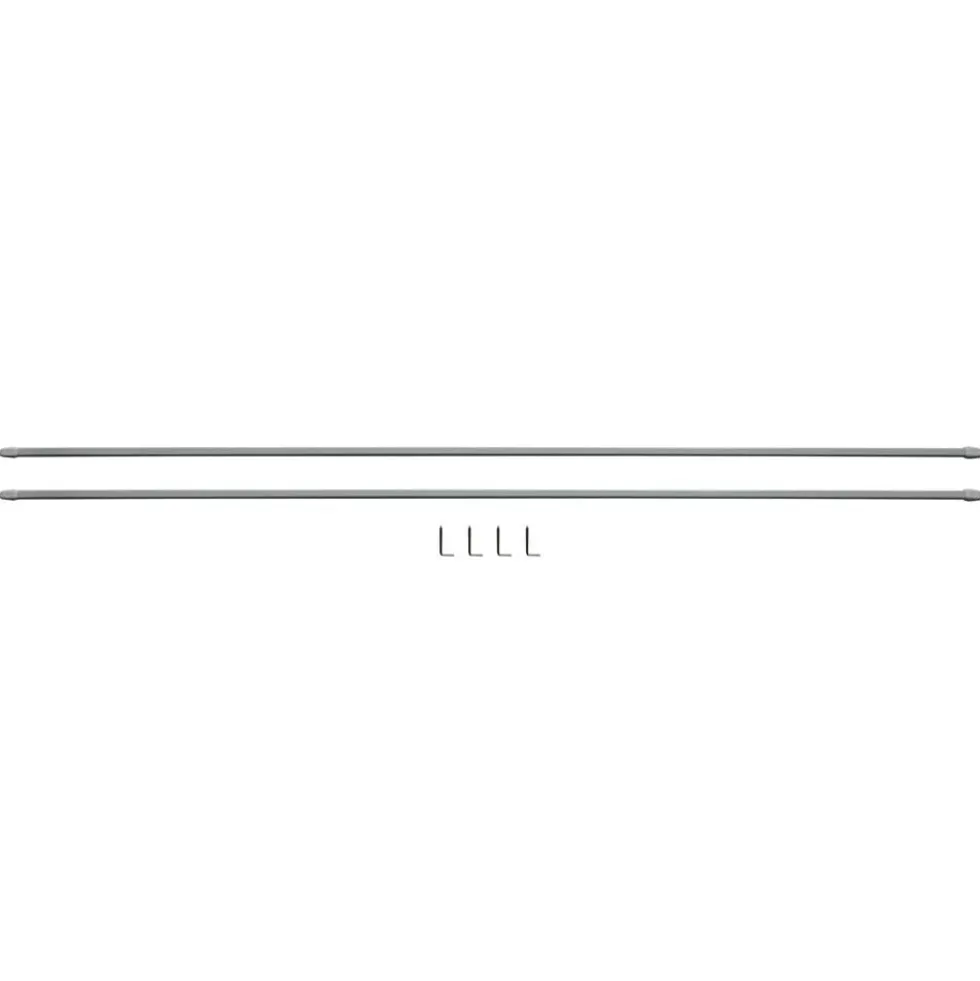 Tringle de vitrage Extensible 100-160 cm métal blanc x2