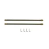 Tringle de vitrage Extensible 30-50 cm métal doré x2