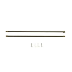 Tringle de vitrage Extensible 50-80 cm métal doré x2