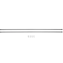 Tringle de vitrage Extensible 100-160 cm métal argenté x2
