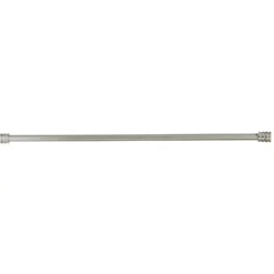 Tringle de vitrage Extensible 40-60 cm embout cylindre strié chromé