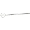 Tringle extensible vitrage décor hexagone gris chromé brossé L40/60cm