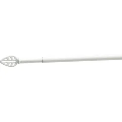 Tringle extensible vitrage LEAF blanc mat L60/80cm