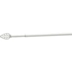 Tringle extensible vitrage LEAF blanc mat L40/60cm