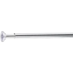 Tringle poussoir gris chromé L70-120cm