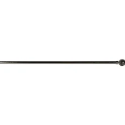 Tringle à rideau extensible 120-210 cm embout boule strié noir