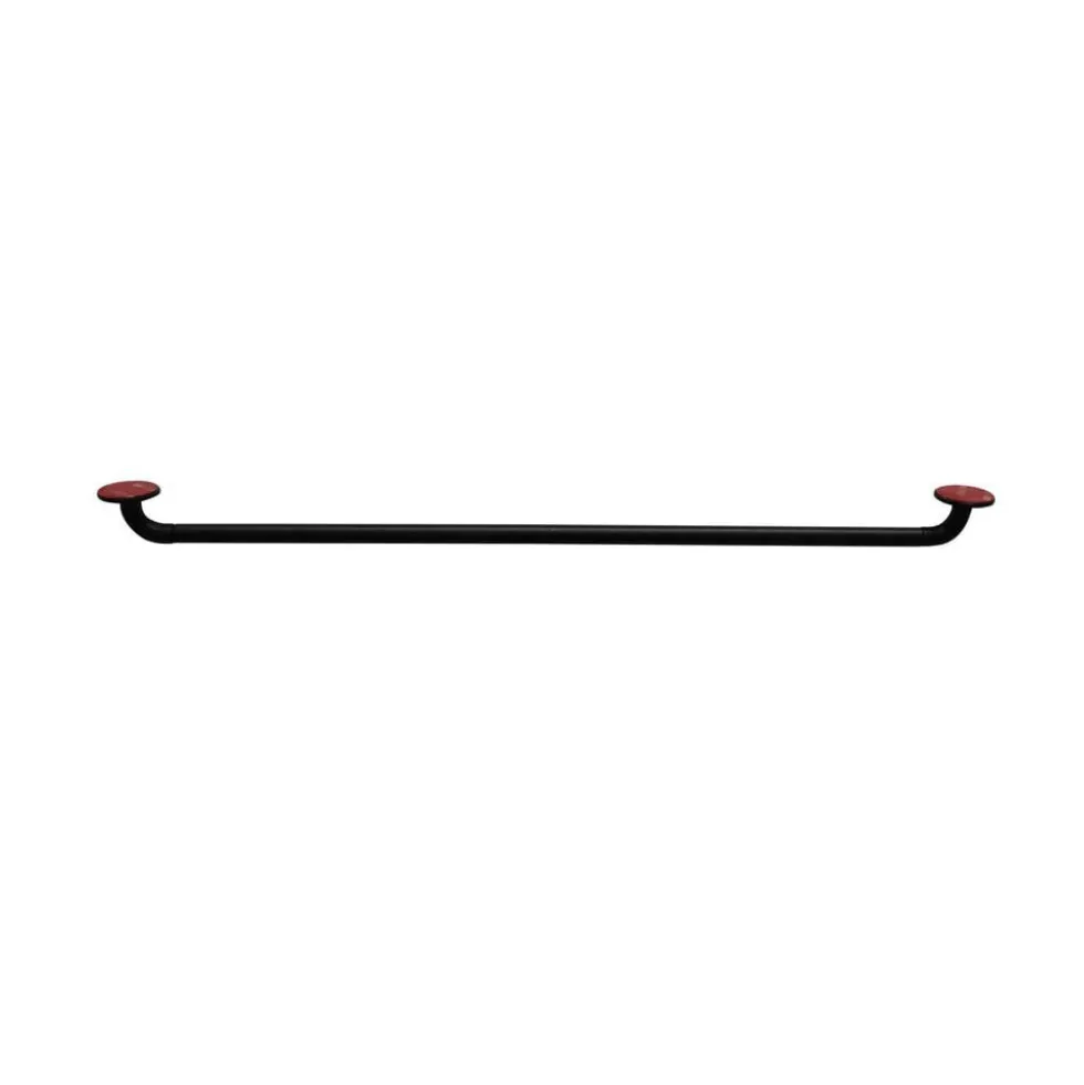Tringle à vitrage auto adhésive Extensible Métal Noir 40-70 cm