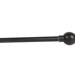 Tringle à vitrage Extensible 40-60 cm embout boule noir vieilli