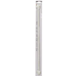 Tringle à vitrage Extensible 40-60 cm embout feuille blanc vieilli