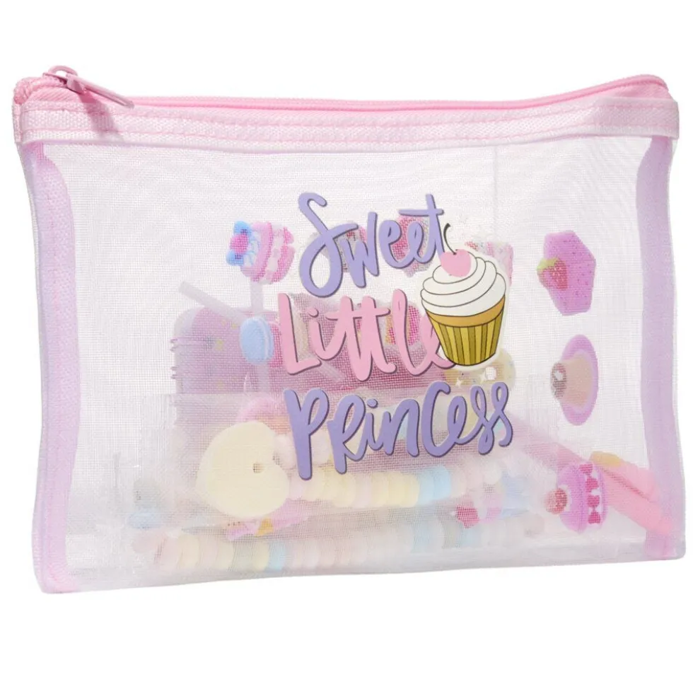 Trousse avec bonbons 50g et accessoires princesse 14,5x22,5cm (2 modèles)