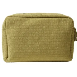 Trousse de toilette en tissu 20x6xH13cm (2 modèles blanc ou ocre)