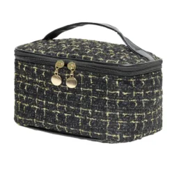 Trousse de toilette et maquillage vanity 22x14xH12cm - 2 modèles noir ou blanc