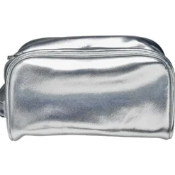 Trousse de toilette simili 20x13xH8cm (2 modèles rose ou argentée)