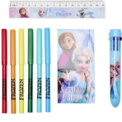 Trousse garnie La Reine des Neiges bleu et violet 18 pièces