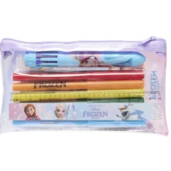 Trousse garnie La Reine des Neiges bleu et violet 18 pièces