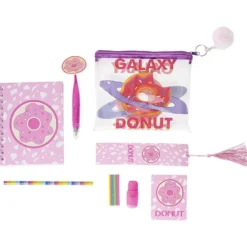 Trousse garnie transparente design Galaxy Donut
