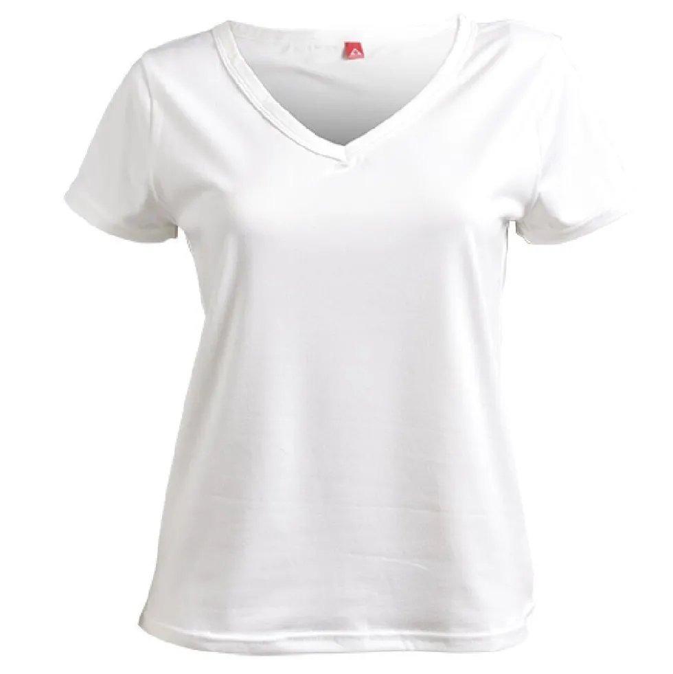 T shirt femme fibre de bambou élasthanne blanc - Taille S